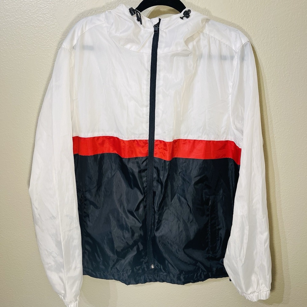 SP Active Windbreaker‎ Light Active Jacket Hiking Camping Black White Red Size L